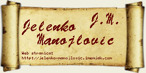 Jelenko Manojlović vizit kartica